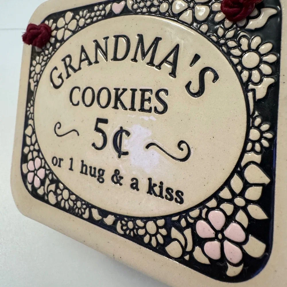 Trinity Pottery Handcrafted Ceramic Plaque Grandmas Cookies Wall Decor USA Made